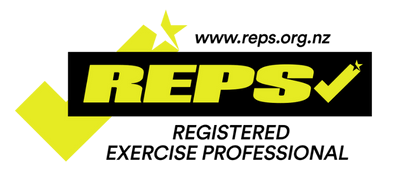 Registered Exercise Professional Logo. Bright yellow REPS logo with a star above the "R" and a checkmark with a star near the "S" on a transparent background.